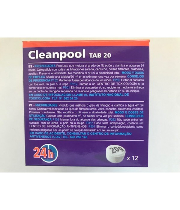 Cleanpool pastilhas 20gr.